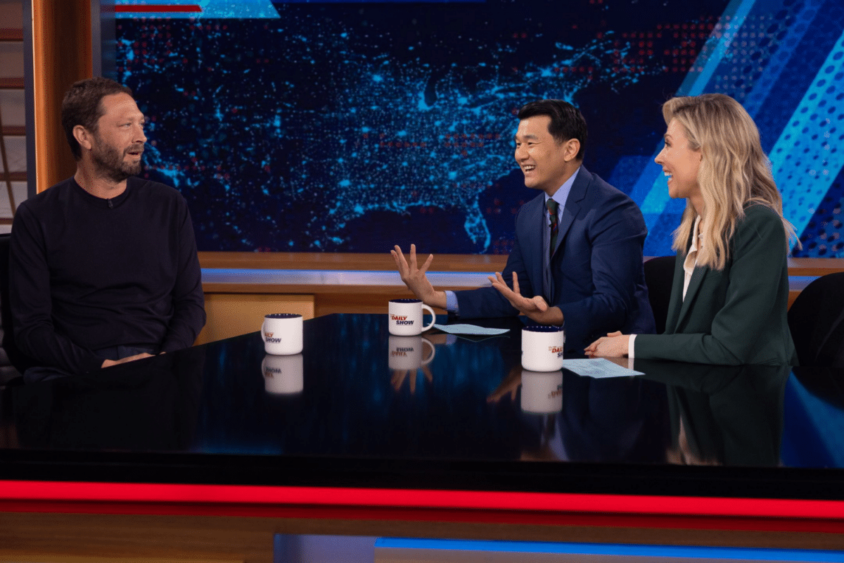 Ebon Moss Bachrach, Ronny Chieng and Desi Lydic on The Daily Show