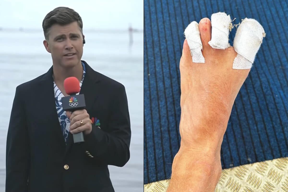 Colin Jost's foot injury at the Olympics