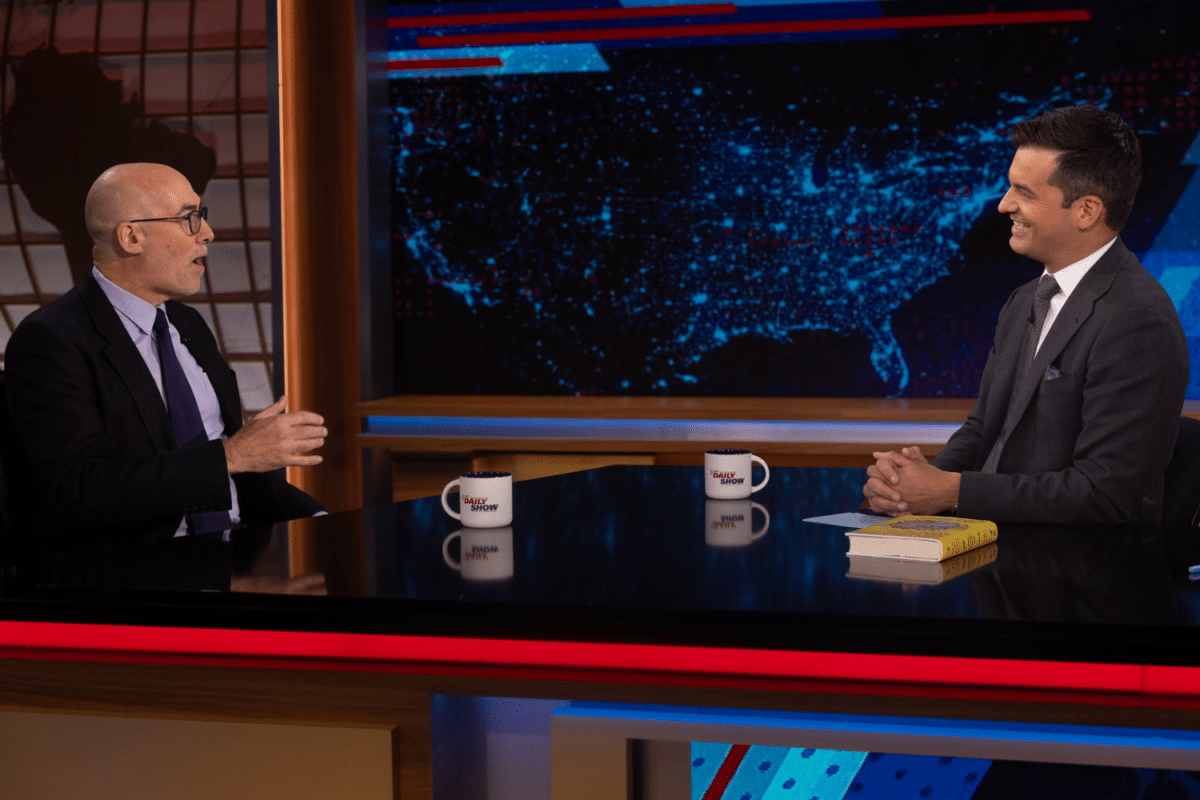 Michael Kosta & Peter S. Goodman on The Daily Show