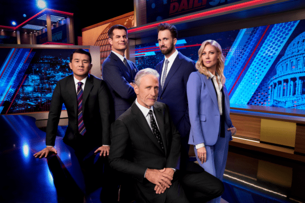 Ronny Chieng, Michael Kosta, Jon Stewart, Jordan Klepper, Desi Lydic