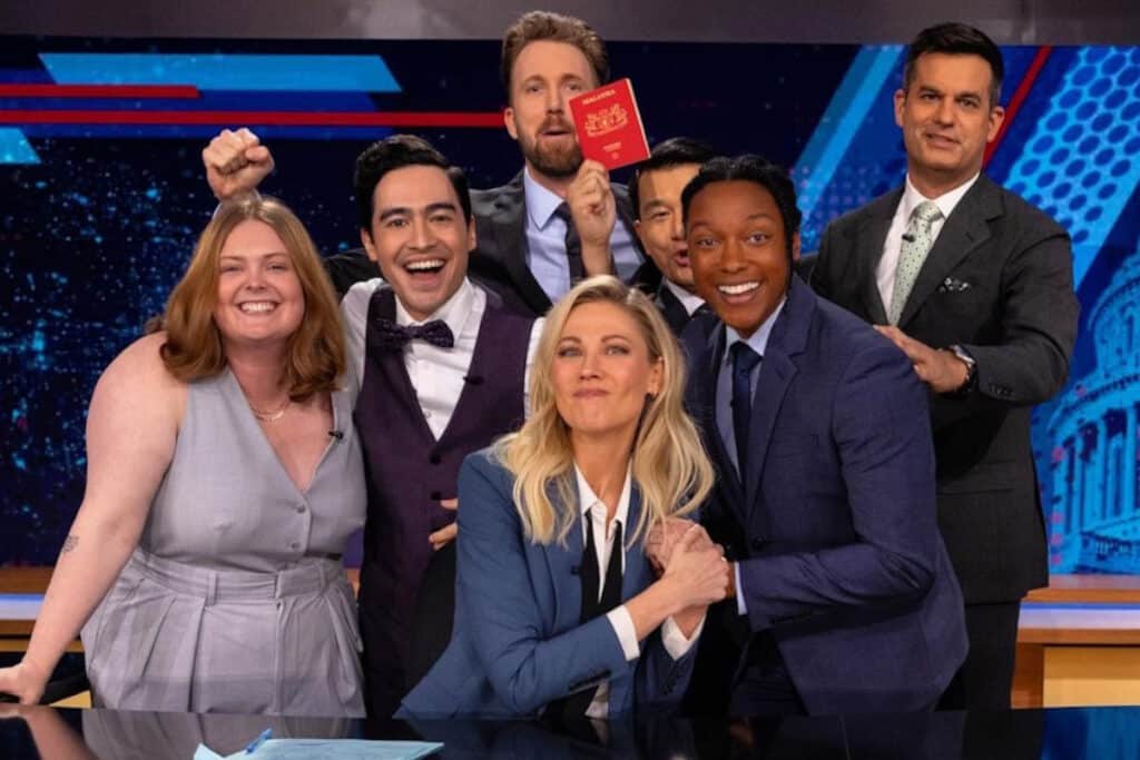 Desi Lydic and the Daily Show news team