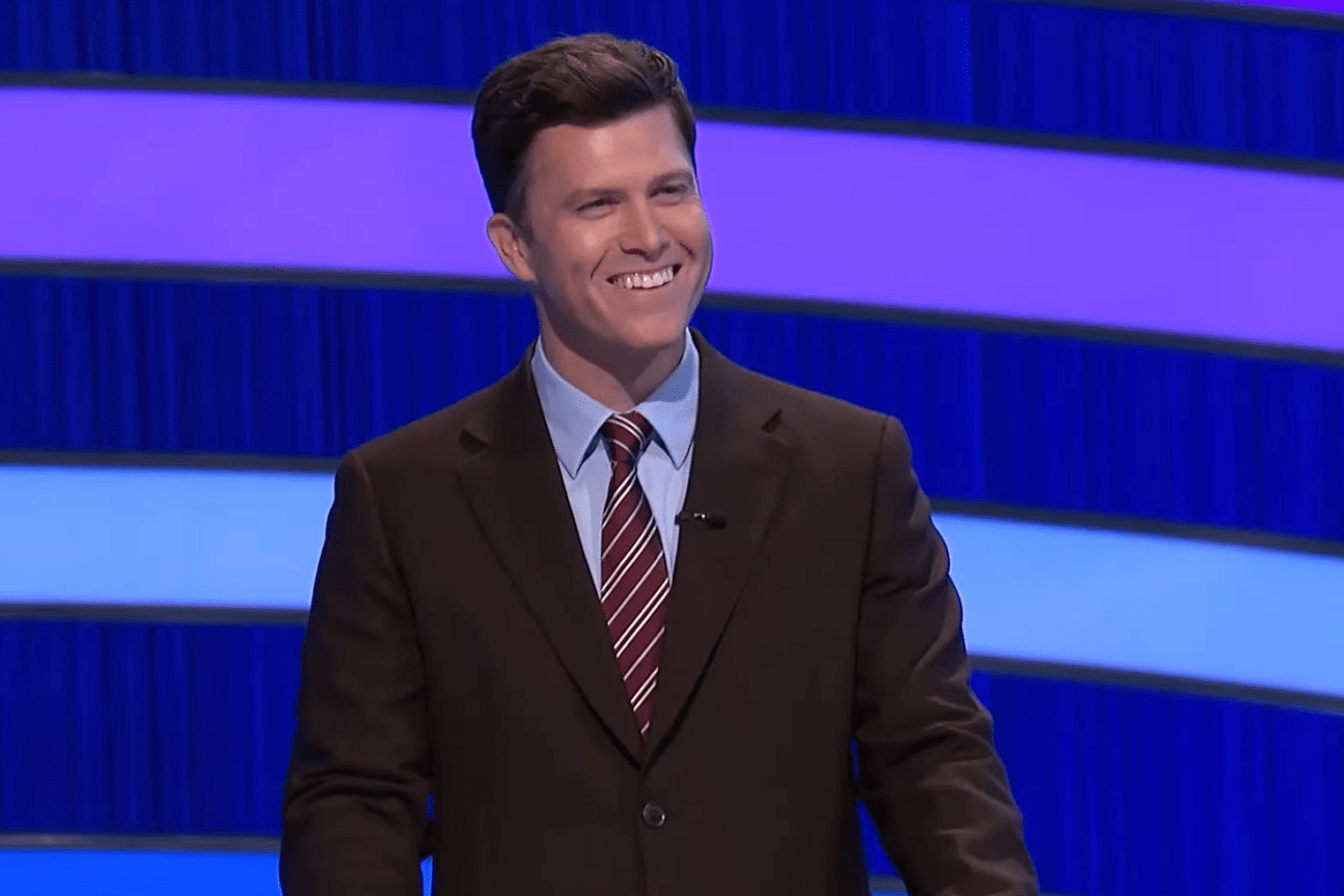Colin Jost hosting Pop Culture Jeopardy