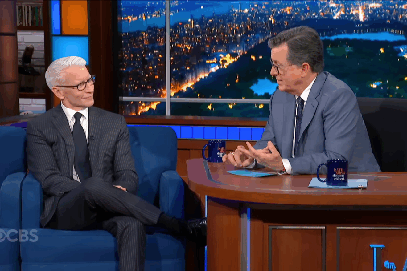 Anderson Cooper Nears Guest Record With 20th Visit to Colbert's Late Show