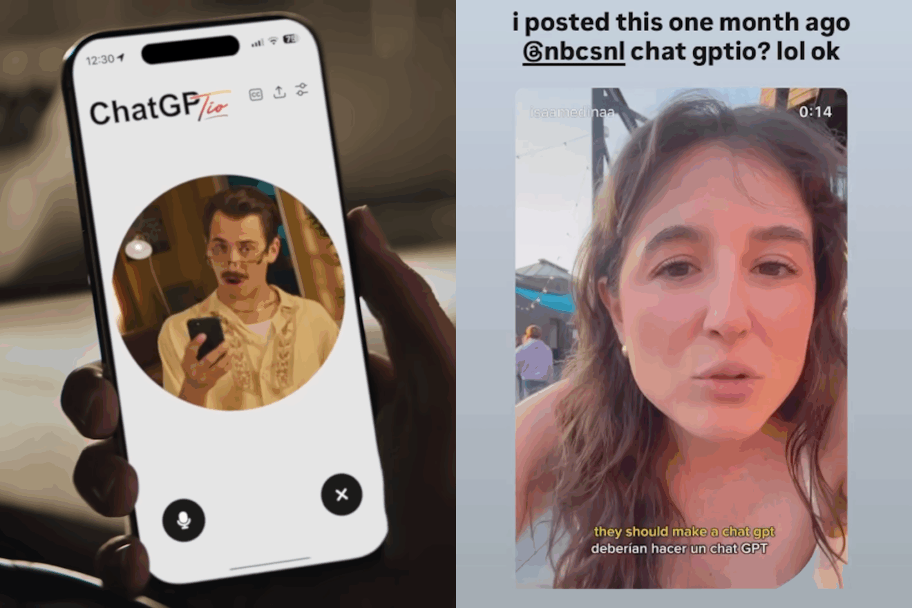 Screenshots of ChatGBTio and Isa Medina
