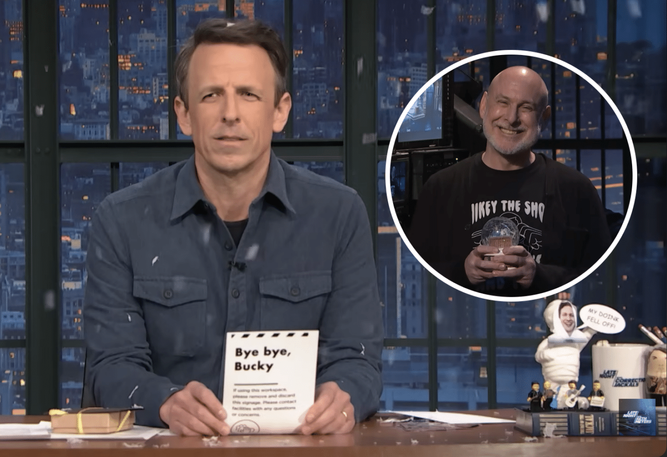 Seth Meyers Corrections Buck Cameraman