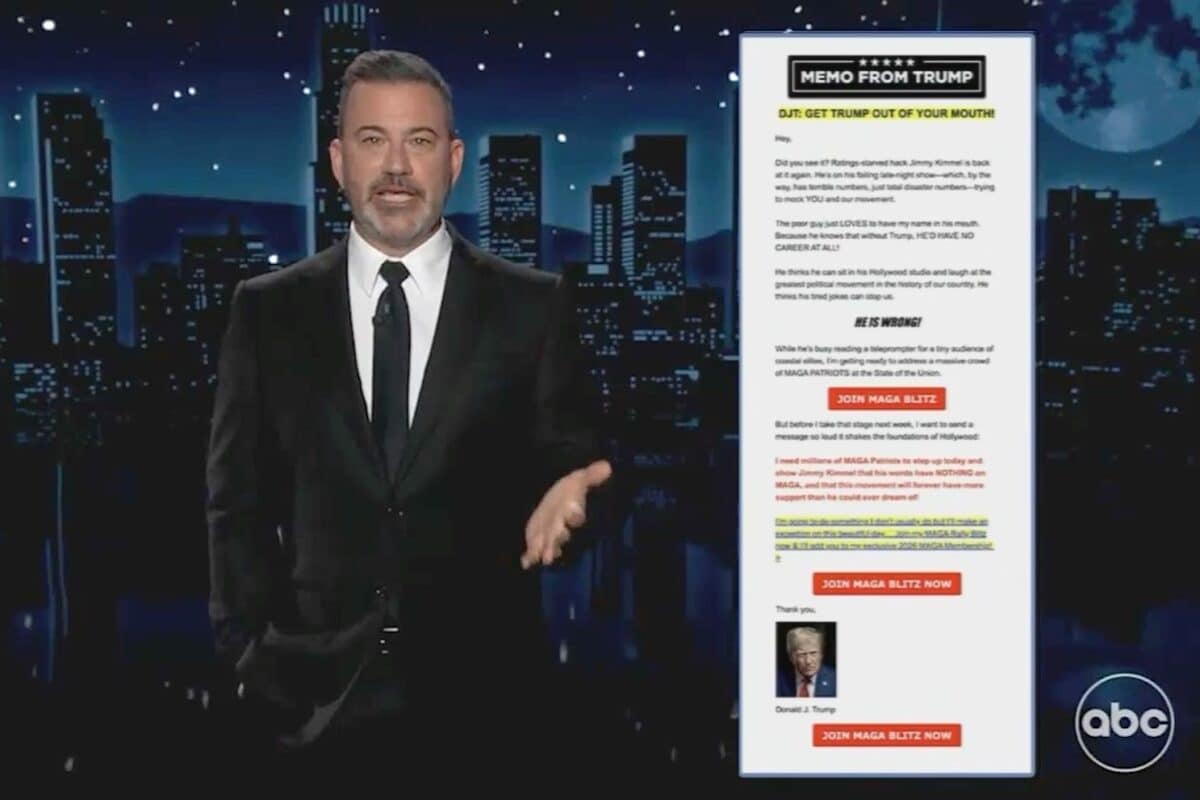 Kimmel Trump Fundraiser Email MAGA Blitz