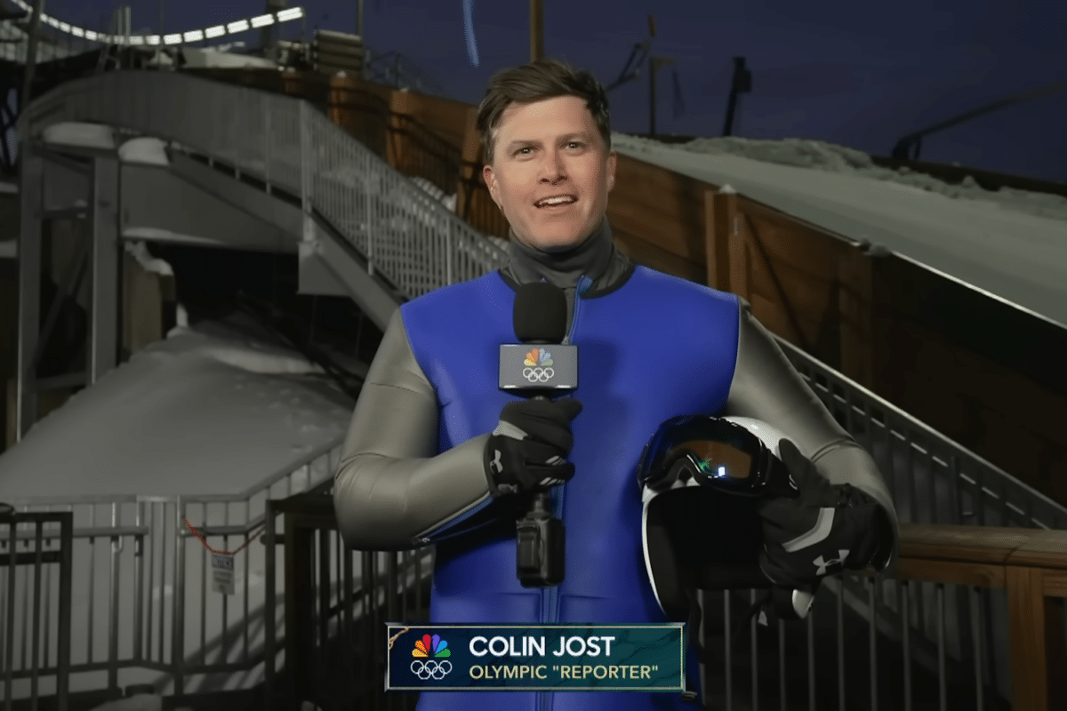 Colin Jost at Winter Olympics