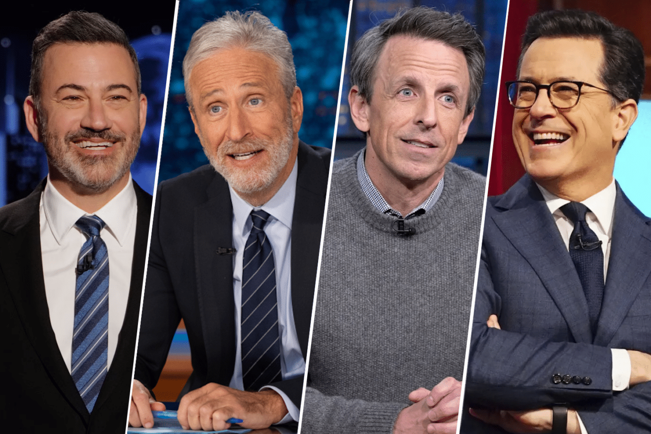 Jimmy Kimmel, Jon Stewart, Seth Meyers, Stephen Colbert