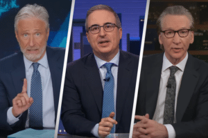 Jon Stewart, John Oliver, Bill Maher