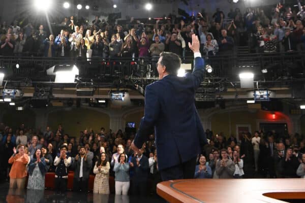 Stephen Colbert from behind