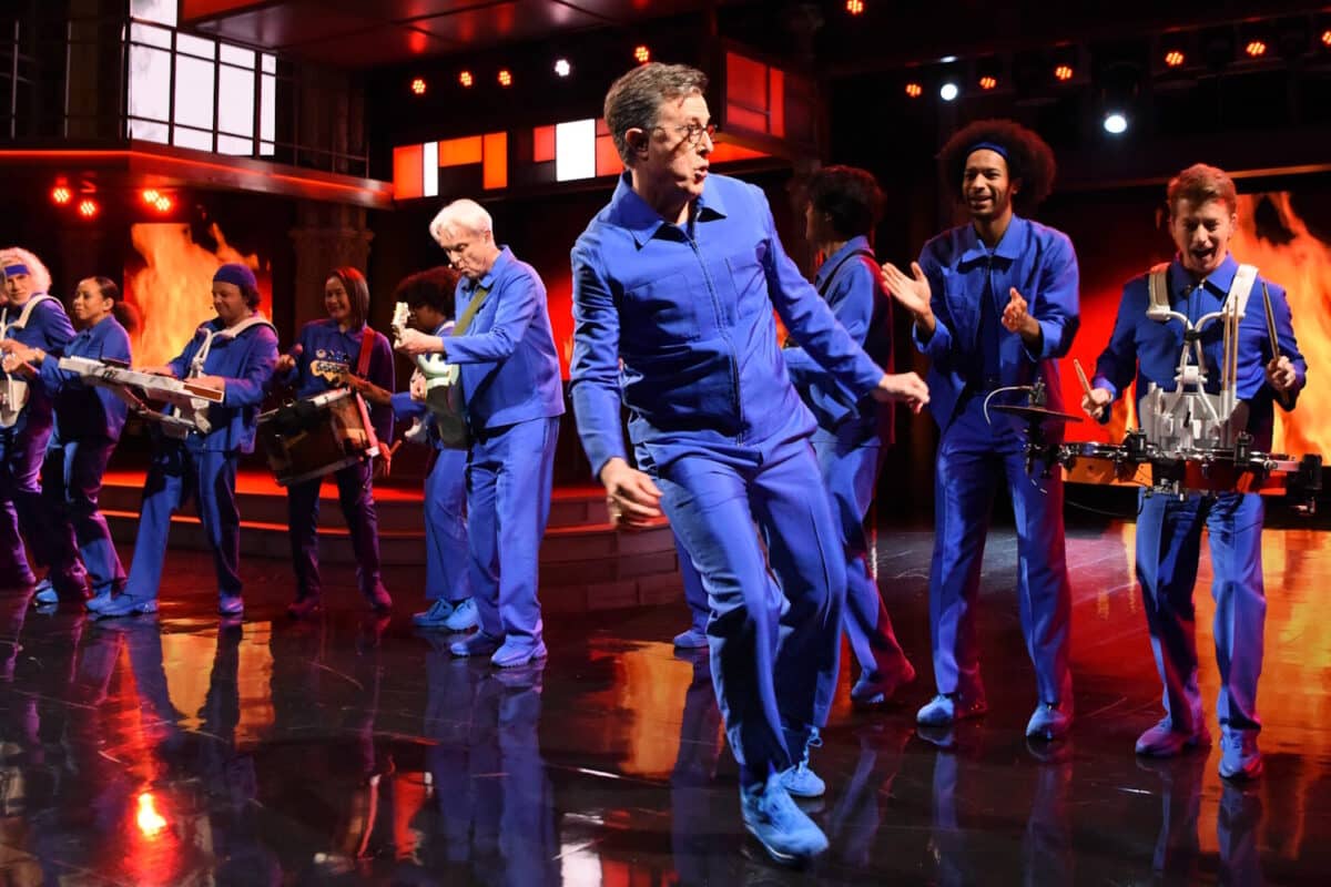 Stephen Colbert, David Byrne