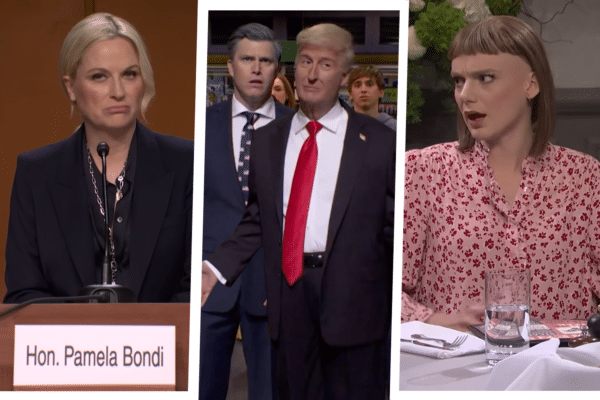 Amy Poehler, Colin Jost, James Austin Johnson, Ashley Padilla