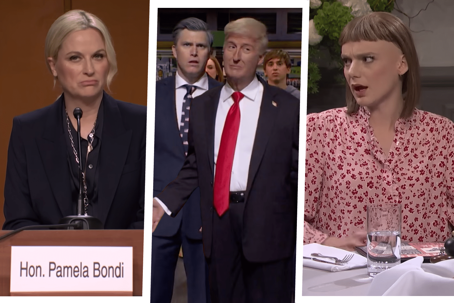 Amy Poehler, Colin Jost, James Austin Johnson, Ashley Padilla