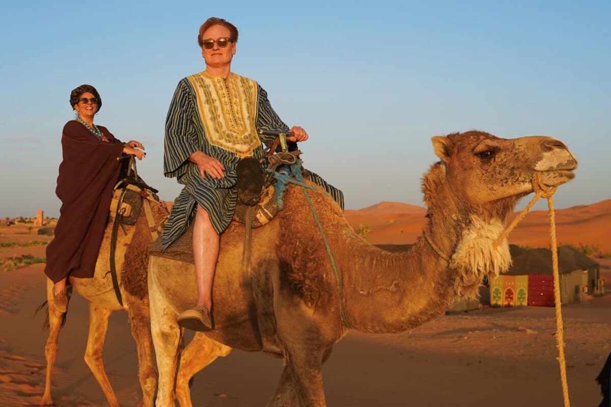Sona and Conan on camels