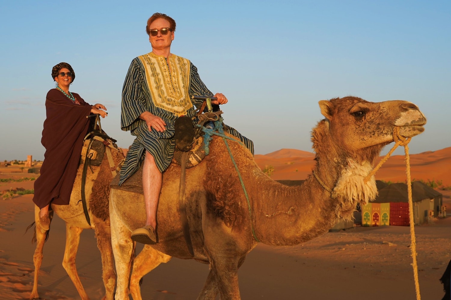 Sona and Conan on camels