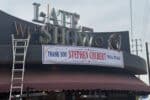 WeHo Bistro Late Show sign