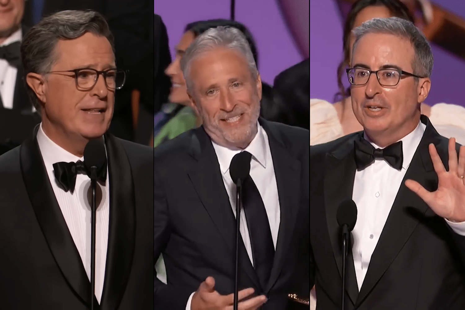Colbert, Stewart, John Oliver