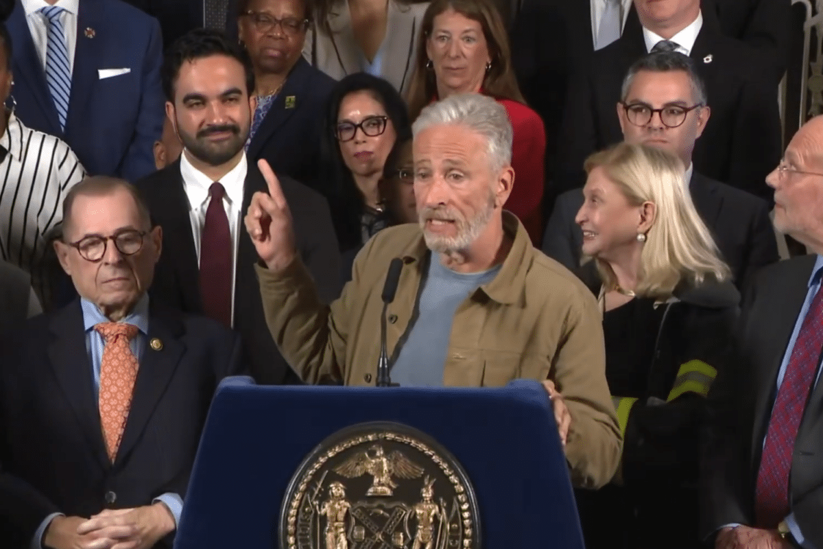 Jon Stewart Zohran Mamdani 9/11 files press conference