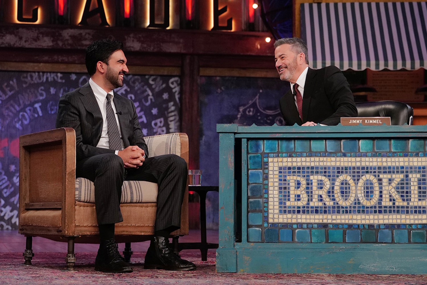 Mayor Zohran Mamdani Appears on Jimmy Kimmel Live in Brooklyn