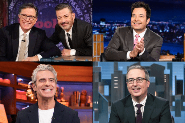 Stephen Colbert with Jimmy Kimmel, Jimmy Fallon, Andy Cohen, John Oliver