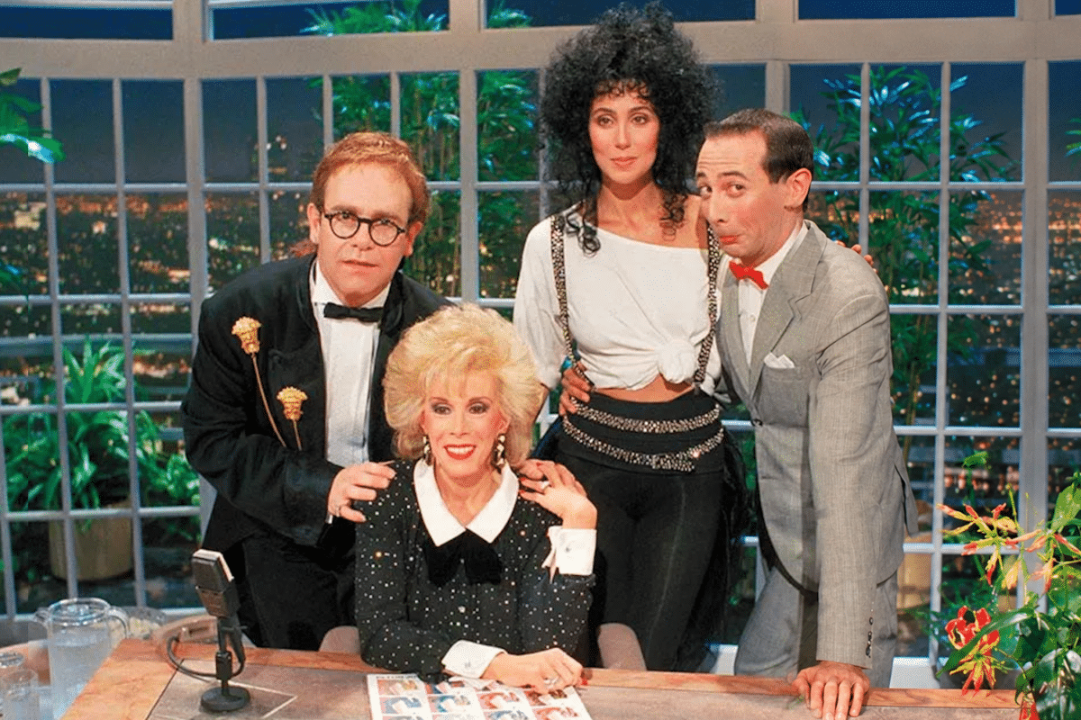 Elton John, John Rivers, Cher, and Pee-Wee Herman