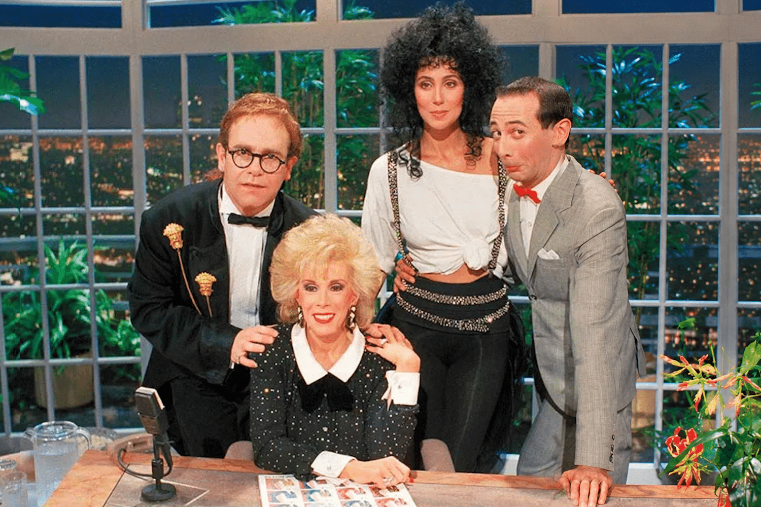 Elton John, John Rivers, Cher, and Pee-Wee Herman