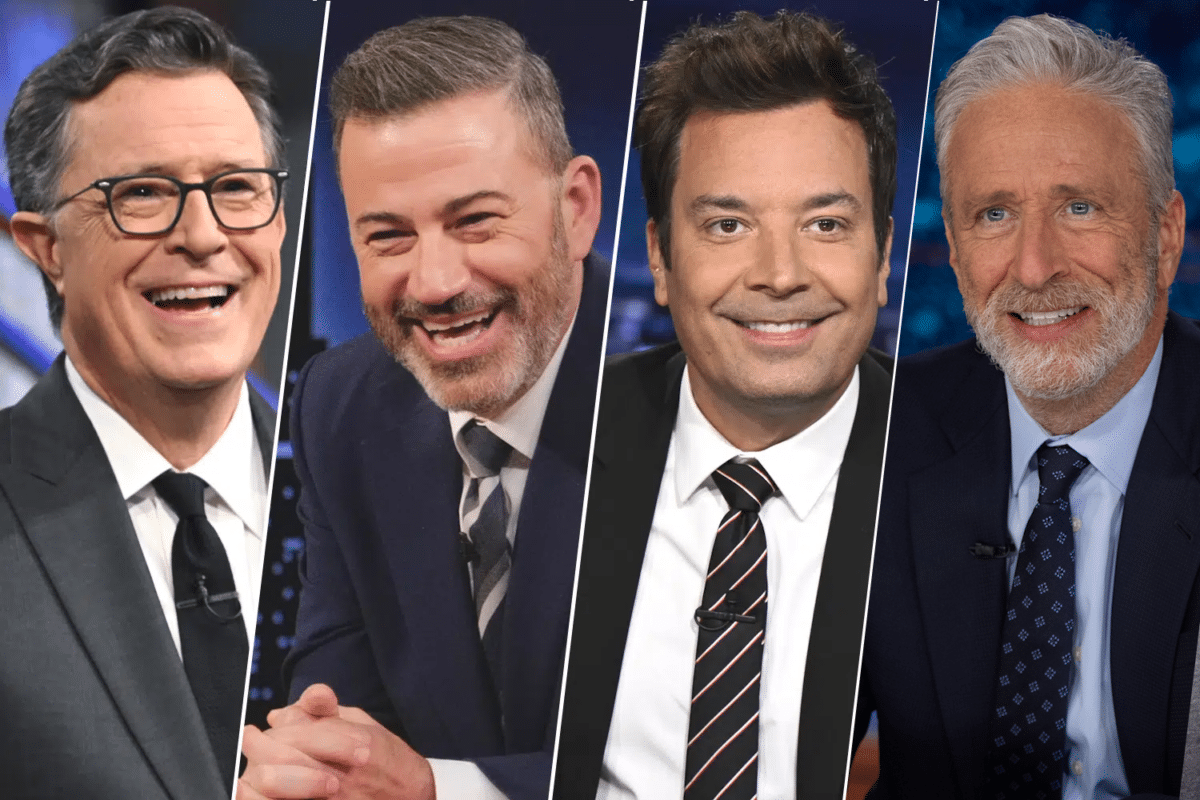 Stepen Colbert, Jimmy Kimmel, Jimmy Fallon, Jon Stewart