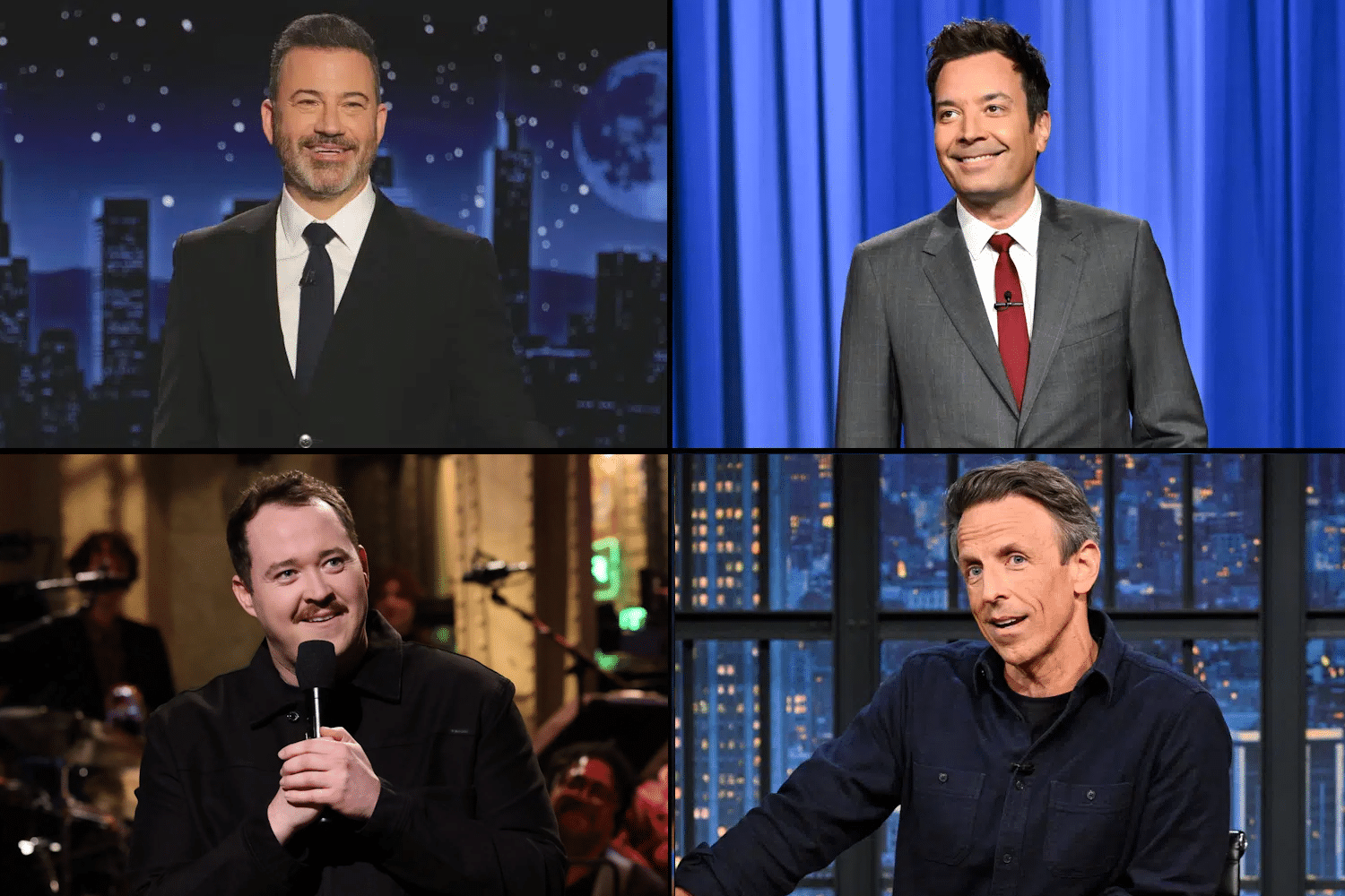 Jimmy Kimmel, Jimmy Fallon, Shane Gillis, Seth Meyers