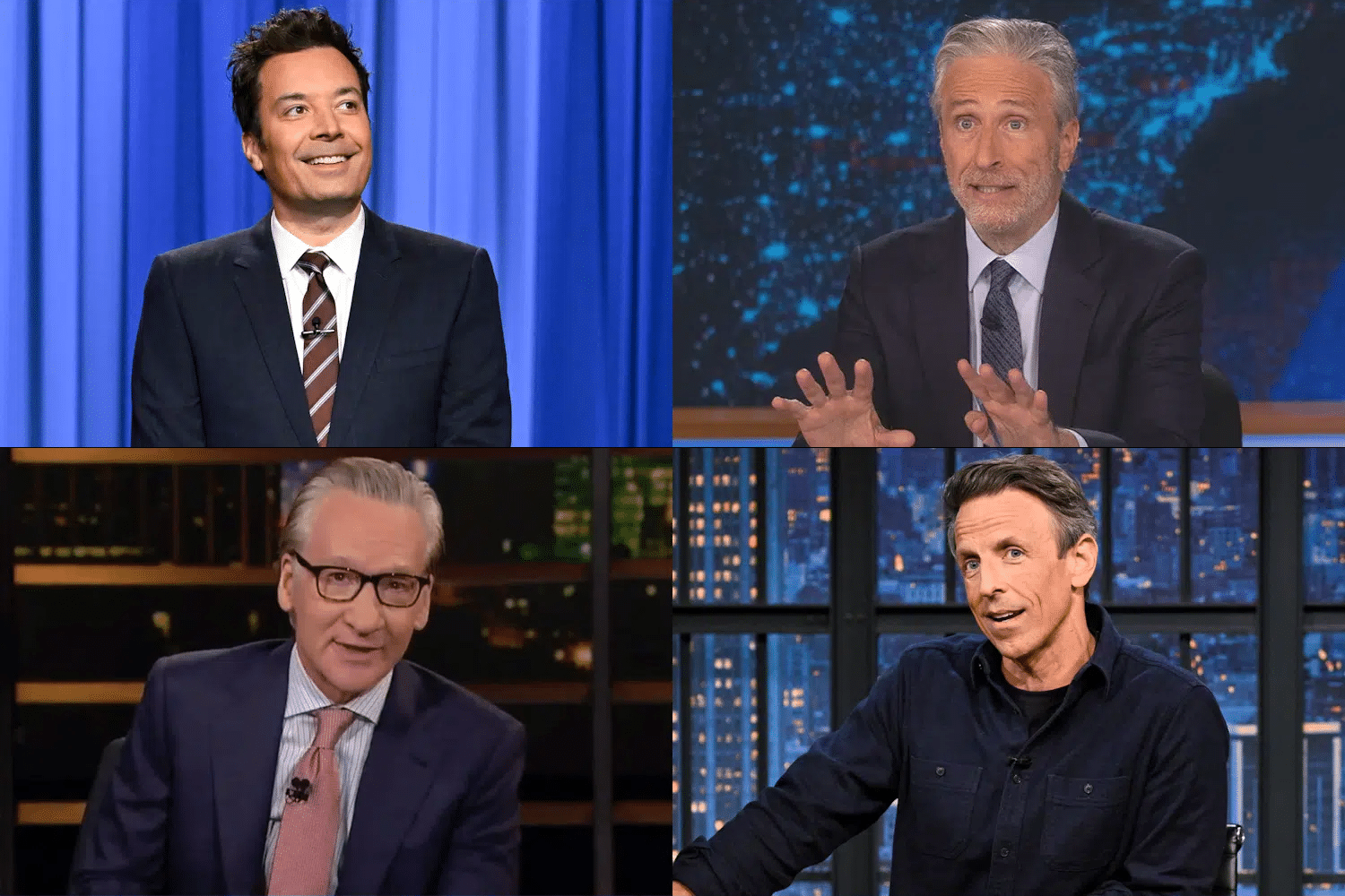 Jimmy Fallon, Jon Stewart, Bill Maher, Seth Meyers